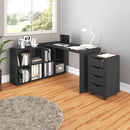 Conjunto Escrivaninha Em L mais gaveteiro 4 gavetas