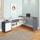 Escrivaninha em L pés metálicos 6133 + Gaveteiro New