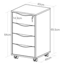 Conjunto Escrivaninha Em L mais gaveteiro 4 gavetas