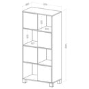 Armário / Estante 4 Portas Branco - Home Office - Wally - Artany