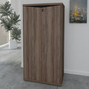 Armário 2 portas com chave Nogal/Preto