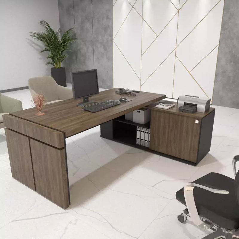 Mesa Escrivaninha de Escritório em L com 01 Porta Tamburato cor 01