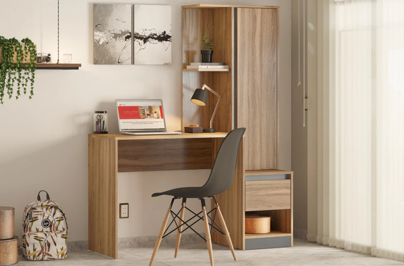 Escrivaninha com Armário Office Morada Demóbile Amendola/ grafito
