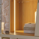 Buffet 4 portas com pés metálicos e LED de 1,79