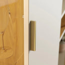 Cristaleira duas portas com LED e pés metálicos