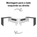 Escrivaninha em L pés metálicos 6133 + Gaveteiro New