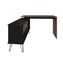 Escrivaninha em L pés metálicos 6132