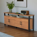 Balcão de 4 portas 100% MDF estilo industrial de 1,80