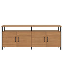 Balcão de 4 portas 100% MDF estilo industrial de 1,80