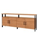 Balcão de 4 portas 100% MDF estilo industrial de 1,80