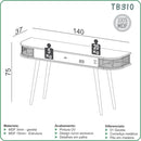 Aparador retrô 100% MDF pés palito