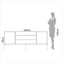 Balcão Buffet de 1,84 com pés metpalicos 100% MDF