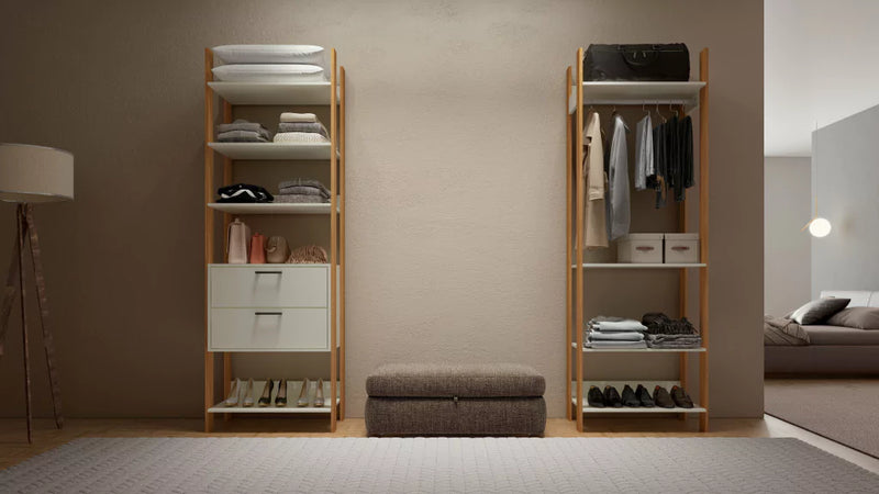 Closet 5 prateleiras e duas gavetas MDF cor 02